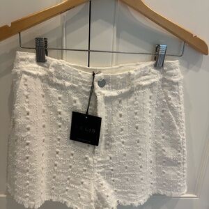 White Distressed Shorts